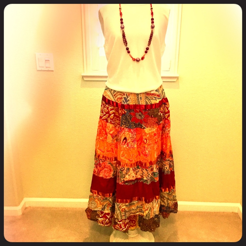 Beautiful Lane Bryant Multi Colored Maxi Skirt